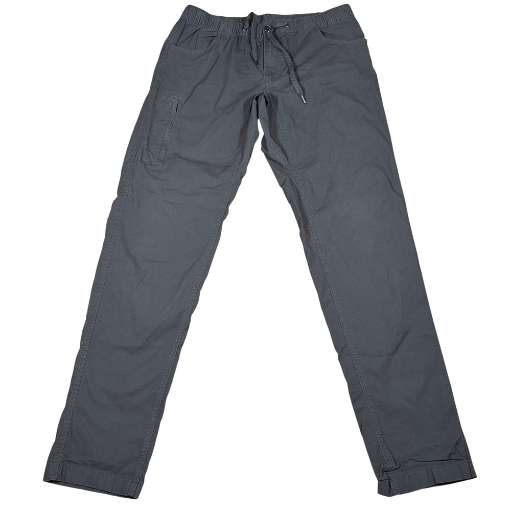 BYLT Men's Size XL Gray Ripstop Cotton Blend Weekender Pant Zip Pocket